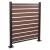 Alu Mlltonnen-Zaun HWC-K57, Basiselement Mlltonnenverkleidung, Polywood erweiterbar 130x110x6cm ~ braun