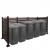 Alu Mlltonnen-Zaun HWC-K57, Mlltonnenverkleidung, Polywood erweiterbar 130x300x110cm ~ braun