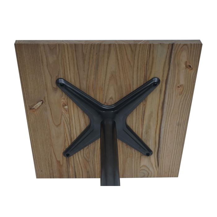 Bistrotisch HWC-H10, Bartisch Thekentisch, Industrial Gastronomie Ulme Holz MVG-zertifiziert 76x60x60cm ~ hellbraun