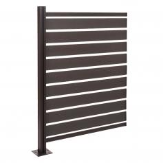 Alu Mlltonnen-Zaun HWC-K57, Erweiterungselement Mlltonnenverkleidung, Polywood erweiterbar 130x100x6cm ~ anthrazit