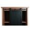 Schrank HWC-K75, Kommode Highboard, Schiebetre 8 Staufcher, Holz-Optik Industrial Metall 163x76x38cm ~ braun