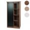 Schrank HWC-K75, Kommode Highboard, Schiebetre 8 Staufcher, Holz-Optik Industrial Metall 163x76x38cm ~ braun