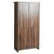 Schrank HWC-K75, Kommode Highboard, Schiebetre 8 Staufcher, Holz-Optik Industrial Metall 163x76x38cm ~ braun