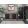 Wohnzimmerset aus Schrank und Sideboard HWC-K75, Schiebetüre Staufächer, Holz-Optik Industrial Metall ~ braun Wohnzimmerset aus Schrank und Sideboard HWC-K75, Schiebetüre Staufächer, Holz-Optik Industrial Metall ~ braun