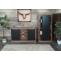 Wohnzimmerset aus Schrank und Sideboard HWC-K75, Schiebetre Staufcher, Holz-Optik Industrial Metall ~ braun