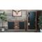 Wohnzimmerset aus Schrank und Sideboard HWC-K75, Schiebetre Staufcher, Holz-Optik Industrial Metall ~ braun