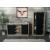Wohnzimmerset aus Schrank und Sideboard HWC-K75, Schiebetüre Staufächer, Holz-Optik Industrial Metall ~ naturfarben