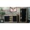 Wohnzimmerset aus Schrank und Sideboard HWC-K75, Schiebetre Staufcher, Holz-Optik Industrial Metall ~ naturfarben