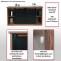 Erstes Foto mit wichtigen Merkmalen fr Produkt Sideboard HWC-K75, Highboard Regal Schrank, Schiebetre 7 Fcher, Holz-Optik Industrial Metall 84x150x40cm ~ braun
