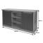 Sideboard HWC-K75, Highboard Regal Schrank, Schiebetre 7 Fcher, Holz-Optik Industrial Metall 84x150x40cm ~ braun