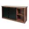Sideboard HWC-K75, Highboard Regal Schrank, Schiebetre 7 Fcher, Holz-Optik Industrial Metall 84x150x40cm ~ braun