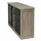 Wohnzimmerset aus Schrank und Sideboard HWC-K75, Schiebetre Staufcher, Holz-Optik Industrial Metall ~ naturfarben