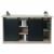 Sideboard HWC-K75, Highboard Regal Schrank, Schiebetüre 7 Fächer, Holz-Optik Industrial Metall 84x150x40cm ~ naturfarben