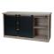 Wohnzimmerset aus Schrank und Sideboard HWC-K75, Schiebetre Staufcher, Holz-Optik Industrial Metall ~ naturfarben