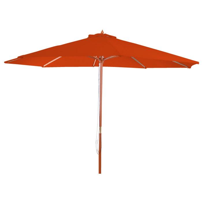 Ersatz-Bezug fr Sonnenschirm Florida, Sonnenschirmbezug Ersatzbezug,  3m Polyester 6 Streben ~ terracotta