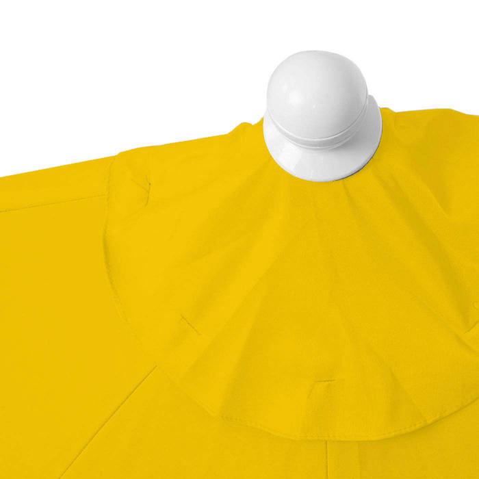 Sonnenschirm halbrund Parla, Halbschirm Balkonschirm, UV 50+ Polyester/Alu 3kg ~ 300cm gelb mit Stnder