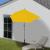 Sonnenschirm halbrund Parla, Halbschirm Balkonschirm, UV 50+ Polyester/Alu 3kg ~ 270cm gelb mit Ständer