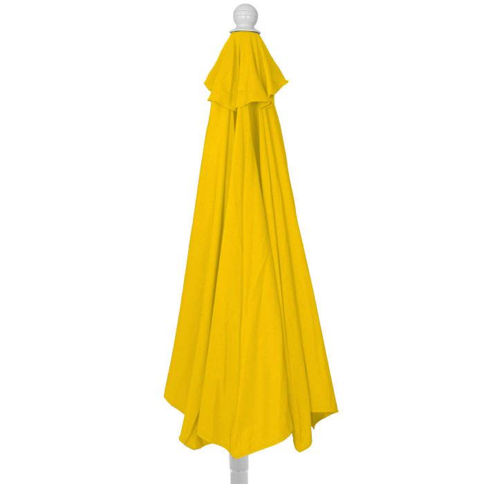 Sonnenschirm halbrund Parla, Halbschirm Balkonschirm, UV 50+ Polyester/Alu 3kg ~ 270cm gelb ohne Stnder