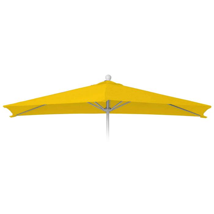 Ersatz-Bezug fr Sonnenschirm halbrund Parla, Sonnenschirmbezug Ersatzbezug, 270cm Stoff/Textil UV 50+ 3kg ~ gelb