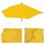 Ersatz-Bezug für Sonnenschirm halbrund Parla, Sonnenschirmbezug Ersatzbezug, 300cm Stoff/Textil UV 50+ 3kg ~ gelb