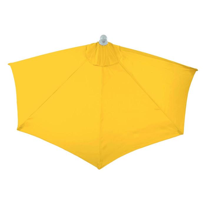 Ersatz-Bezug fr Sonnenschirm halbrund Parla, Sonnenschirmbezug Ersatzbezug, 300cm Stoff/Textil UV 50+ 3kg ~ gelb