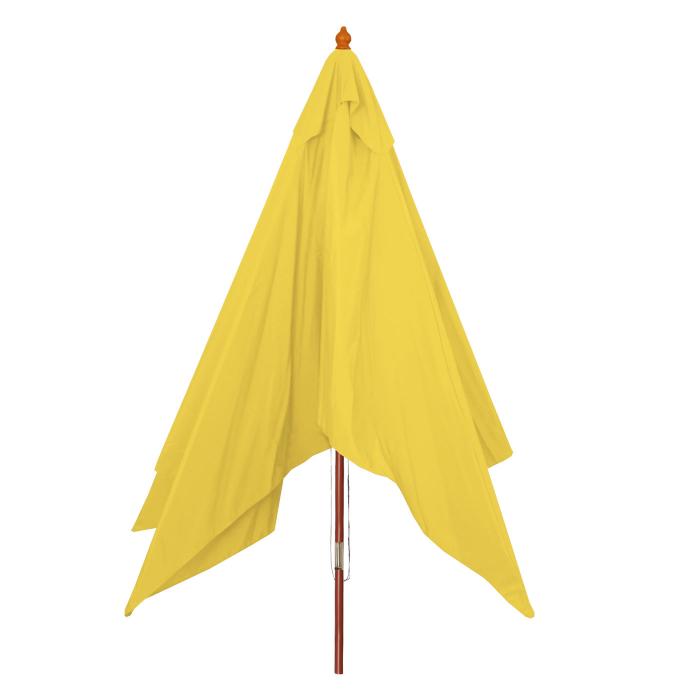 Sonnenschirm Florida, Gartenschirm Marktschirm, 3x4m Polyester/Holz 6kg ~ gelb
