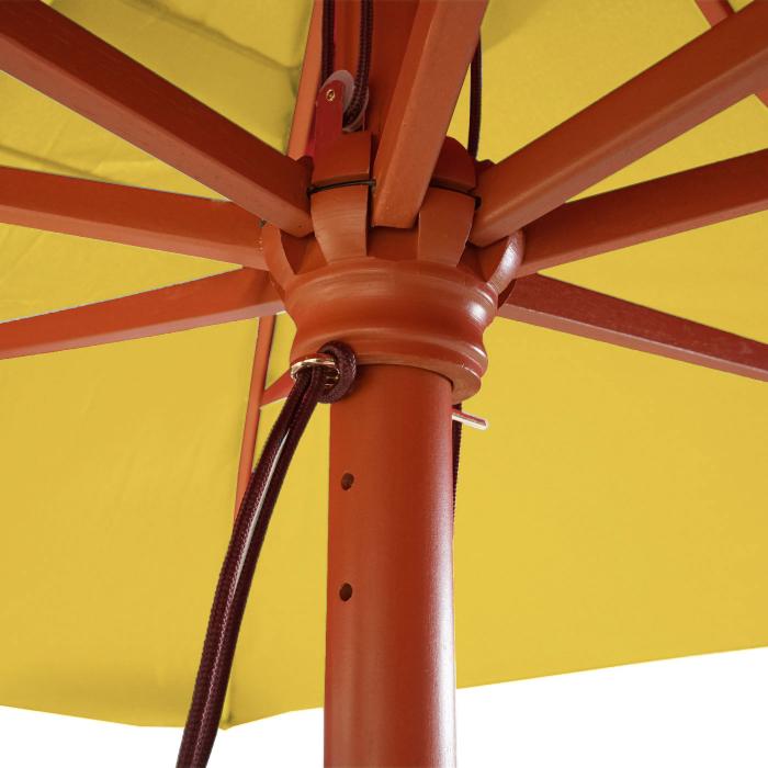 Sonnenschirm Florida, Gartenschirm Marktschirm, 3x4m Polyester/Holz 6kg ~ gelb