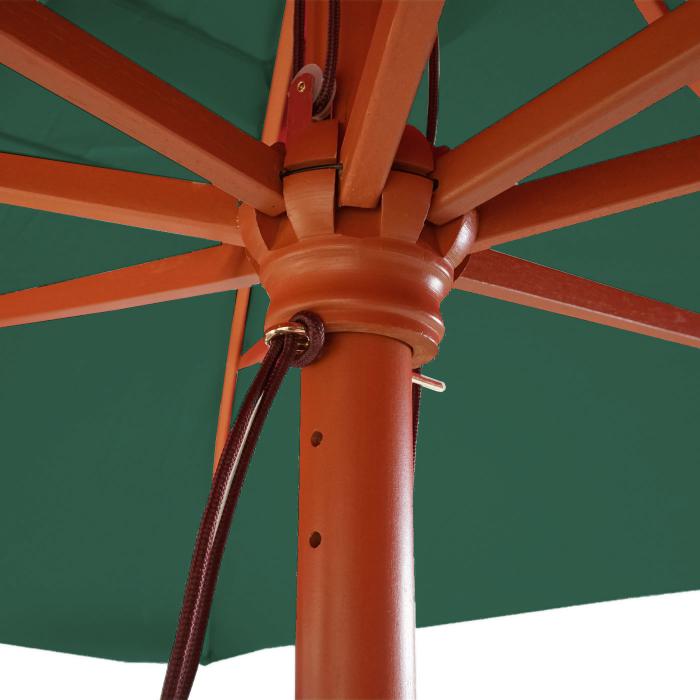 Sonnenschirm Florida, Gartenschirm Marktschirm, 3x4m Polyester/Holz 6kg ~ grn