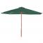 Sonnenschirm Florida, Gartenschirm Marktschirm,  3,5m Polyester/Holz 7kg ~ grn