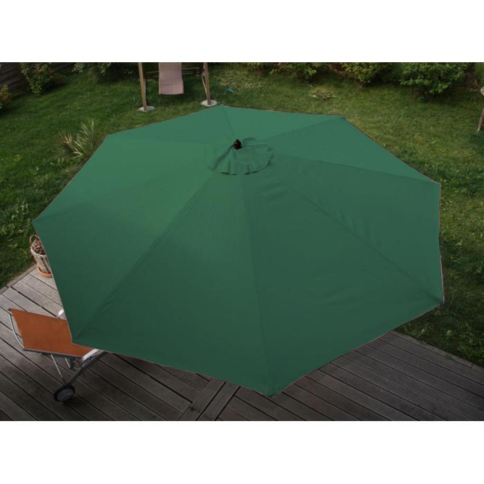 Sonnenschirm Florida, Gartenschirm Marktschirm,  3,5m Polyester/Holz 7kg ~ grn