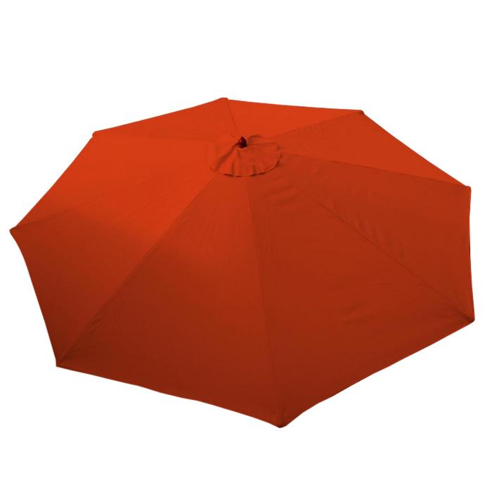 Ersatz-Bezug fr Sonnenschirm Florida, Sonnenschirmbezug Ersatzbezug,  3,5m Polyester 8 Streben ~ terracotta