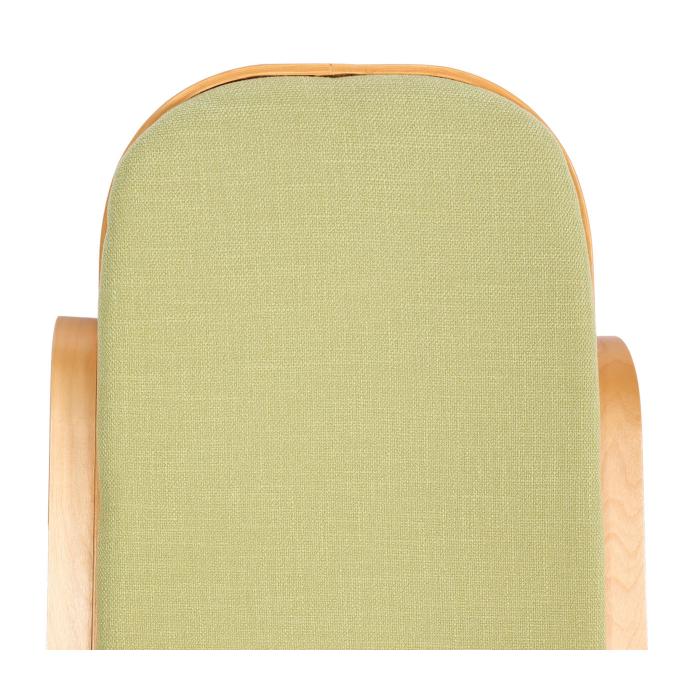 Schaukelstuhl M41, Schwingsessel Fernsehsessel, Massiv-Holz ~ Eiche-Optik, Stoff/Textil grn