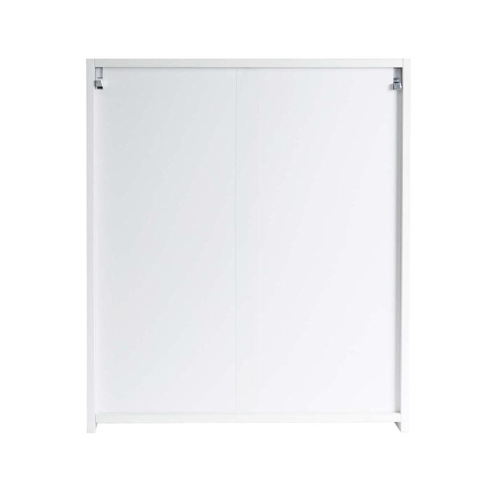 Spiegelschrank HWC-B19b, Badschrank Hngeschrank, 2 Regalbden hochglanz FSC-zertifiziert 70x60x16cm ~ wei