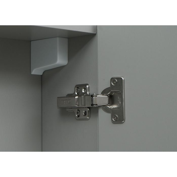 Spiegelschrank HWC-B19b, Badschrank Hngeschrank, 6 Regalbden hochglanz MVG-zertifiziert 70x80x16cm ~ grau