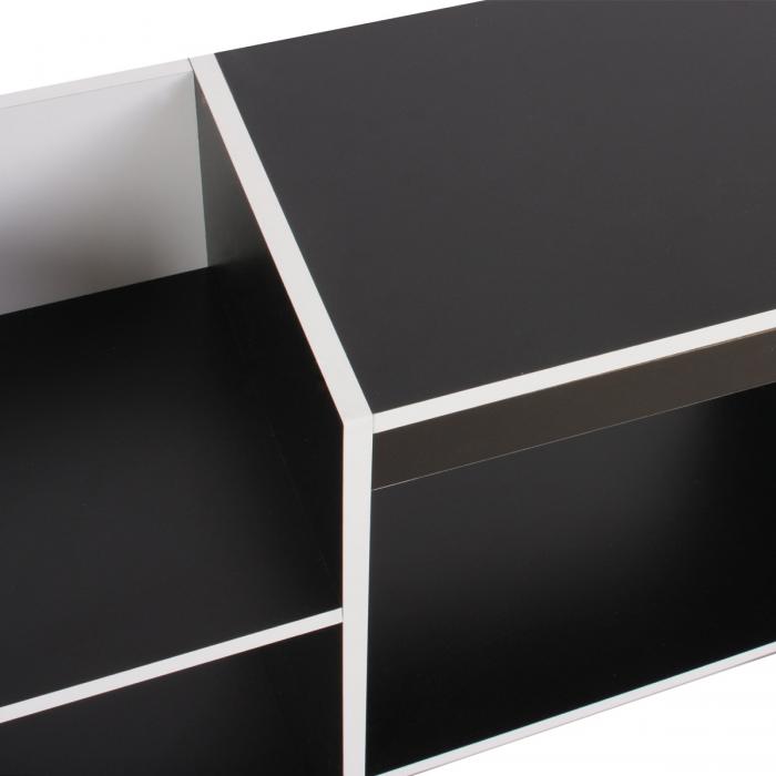 Standregal Bücherregal Regal aus Holz 109x59x30 cm ~ schwarz