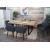 6er-Set Esszimmerstuhl HWC-L13, Polsterstuhl Küchenstuhl Stuhl mit Armlehne, Stoff/Textil Metall ~ anthrazit
