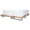 Garten-Garnitur mit Sessel HWC-H54, Lounge-Set Sofa, Spun Poly Akazie Holz FSC Aluminium ~ hellbraun, Polster cremewei