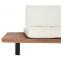 Garten-Garnitur mit Sessel HWC-H54, Lounge-Set Sofa, Spun Poly Akazie Holz FSC Aluminium ~ hellbraun, Polster cremewei