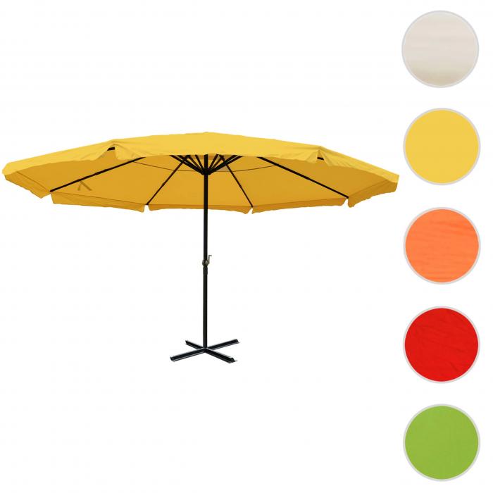 Sonnenschirm Meran Pro, Gastronomie Marktschirm mit Volant  5m Polyester/Alu 28kg ~ gelb ohne Stnder