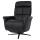 Relaxsessel HWC-L10, Design Fernsehsessel TV-Sessel Liegesessel, Liegefunktion drehbar, Voll-Leder ~ schwarz