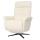 Relaxsessel HWC-L10, Design Fernsehsessel TV-Sessel Liegesessel, Liegefunktion drehbar, Voll-Leder ~ creme-wei