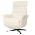 Relaxsessel HWC-L10, Design Fernsehsessel TV-Sessel Liegesessel, Liegefunktion drehbar, Voll-Leder ~ creme-weiß
