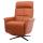 Relaxsessel HWC-L10, Design Fernsehsessel TV-Sessel Liegesessel, Liegefunktion drehbar, Voll-Leder ~ terracotta-braun