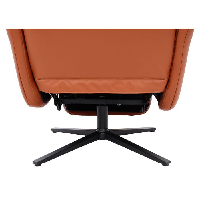 B-Ware (Schrauben fehlen SK1) | Relaxsessel HWC-L10, TV-Sessel, Liegefunktion drehbar, Voll-Leder ~ terracotta-braun