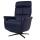 Relaxsessel HWC-L10, Design Fernsehsessel TV-Sessel Liegesessel, Liegefunktion drehbar, Voll-Leder ~ blau