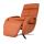 Relaxsessel HWC-L11, Design Fernsehsessel TV-Sessel Liegesessel, Liegefunktion drehbar, Voll-Leder ~ terracotta-braun