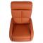 Relaxsessel HWC-L11, Design Fernsehsessel TV-Sessel Liegesessel, Liegefunktion drehbar, Voll-Leder ~ terracotta-braun