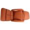 Relaxsessel HWC-L11, Design Fernsehsessel TV-Sessel Liegesessel, Liegefunktion drehbar, Voll-Leder ~ terracotta-braun