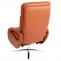 Relaxsessel HWC-L11, Design Fernsehsessel TV-Sessel Liegesessel, Liegefunktion drehbar, Voll-Leder ~ terracotta-braun