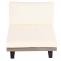 Lounge-Sessel HWC-H54, Garten-Sessel, Spun Poly Akazie Holz MVG-zertifiziert Aluminium ~ grau, Polster cremewei